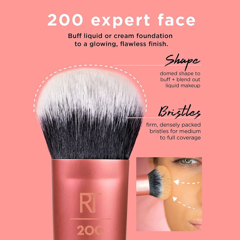 Real Techniques Everyday Essentials Brush for Blush + Foundation + Shadow + Highlighter + Concealer - Image 4