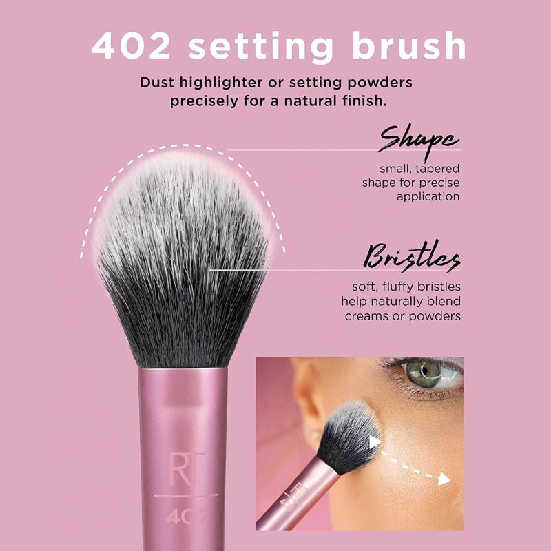 Real Techniques Everyday Essentials Brush for Blush + Foundation + Shadow + Highlighter + Concealer - Image 5