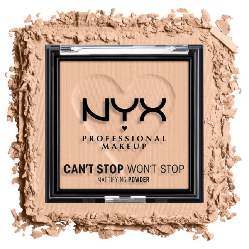 NYX Can't Stop Won't Stop Mattifying Pressed Powder, 6gm