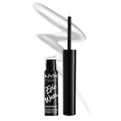 NYX Epic Wear Metallic Liquid Eye Liner, 3.5mL – Silver Metal