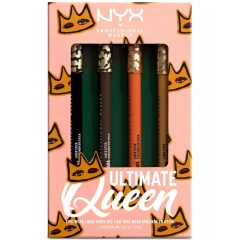 NYX Ultimate Queen Epic Wear Eye Liner Stick Kit – Gold Plated, Deepest Brown, Pitch Black & Orange Zest