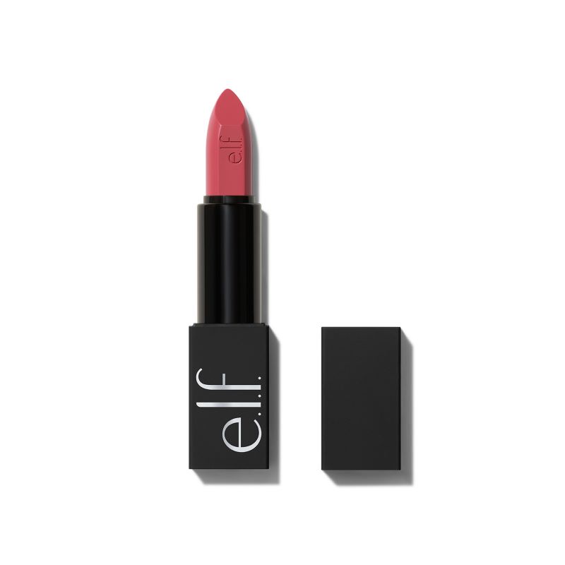 e.l.f. O FACE Satin Lipstick – Pleased (Muted Rosy-Tinted Pink), 3.8gm
